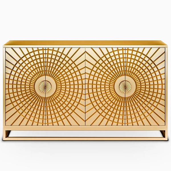 Cathy 4 Doors Sideboard - Gold