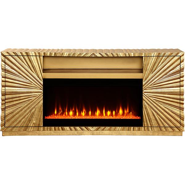 Molly Fireplace Console - Gold