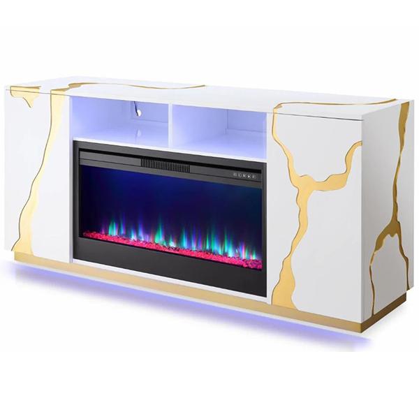 Abigail Fireplace Console - White 