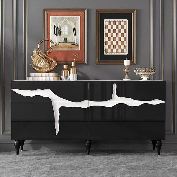 Abigail Dresser with Feet - Black