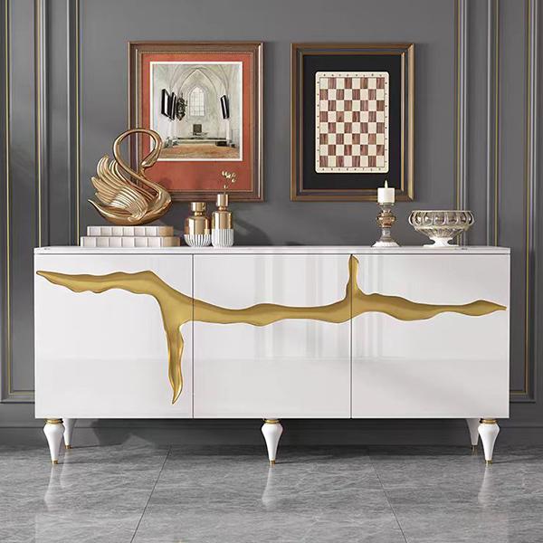 Abigail Sideboard with Feet - White