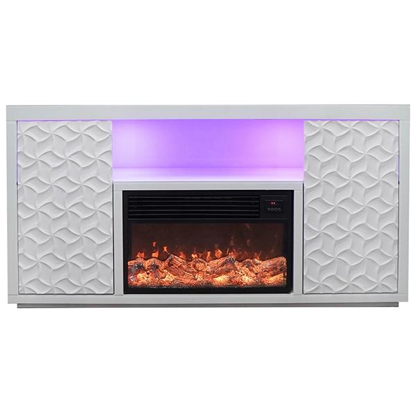 Antonio TV Console Fireplace - White