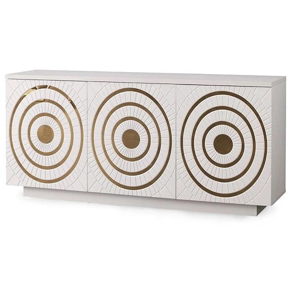 Angelo White Sideboard -Gold