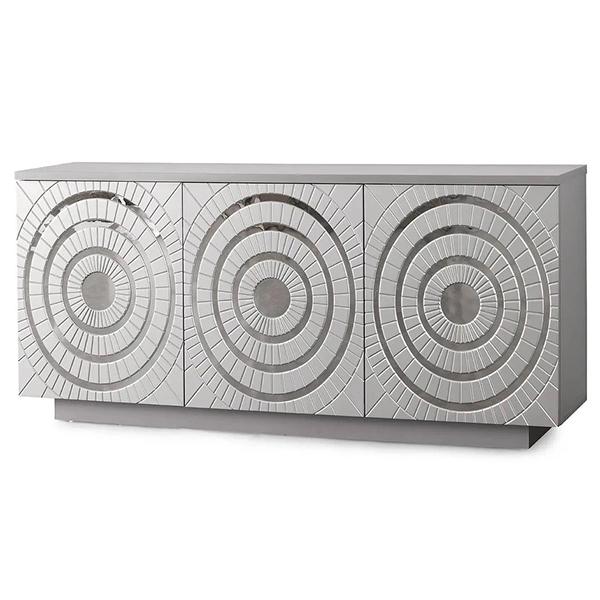 Angelo White Sideboard - Chrome