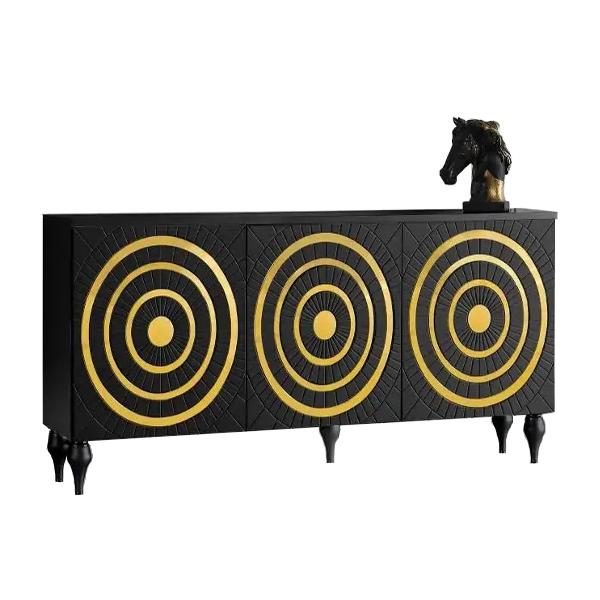 Angelo Black Sideboard - Gold