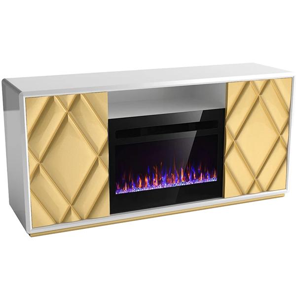 Sebastian White Console Fireplace