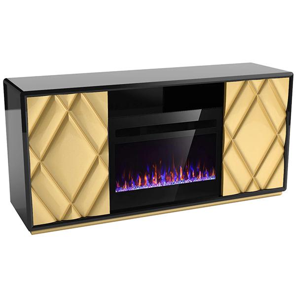 Sebastian Black Console Fireplace