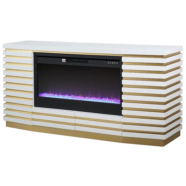 Lopez White Console Fireplace