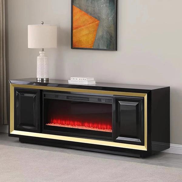 Mateo Console Fireplace - Black