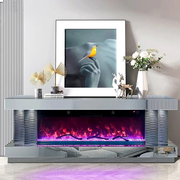 Giuseppe TV Fireplace - Gray