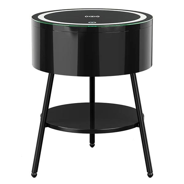 Roque Black Smart End Table