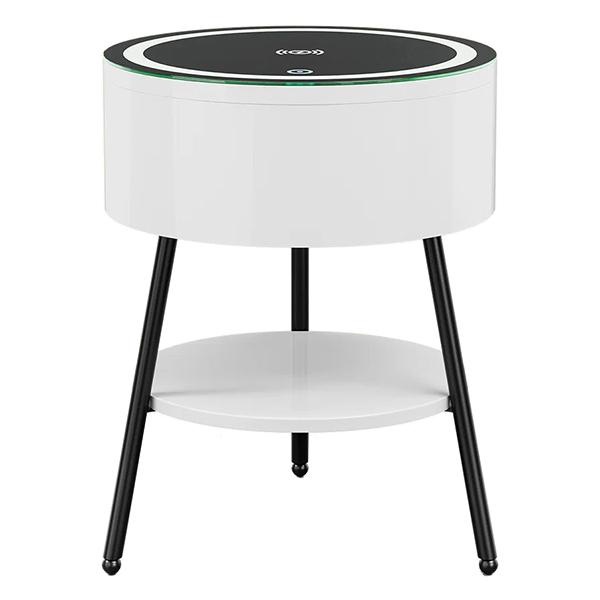 Roque White Smart End Table