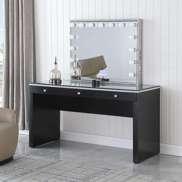 Capella Black 3 Drawers Make Up Vanity