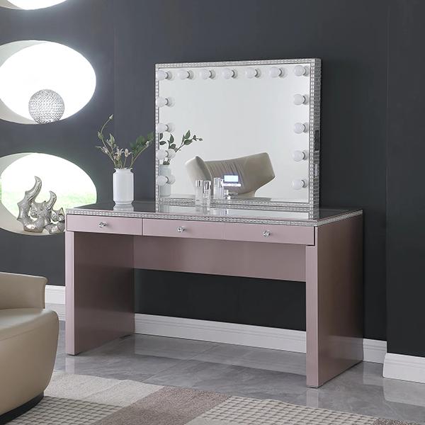 Capella Rose Gold 3 Drawers Make Up Vanity