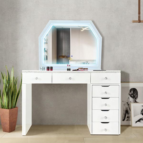 Capella White 7 Drawers Make Up Vanity