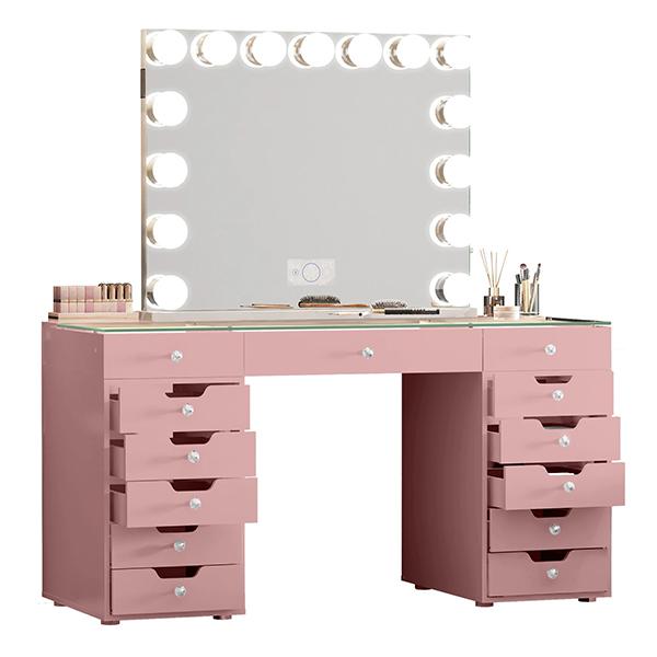 Dasara Pink Makeup Vanity