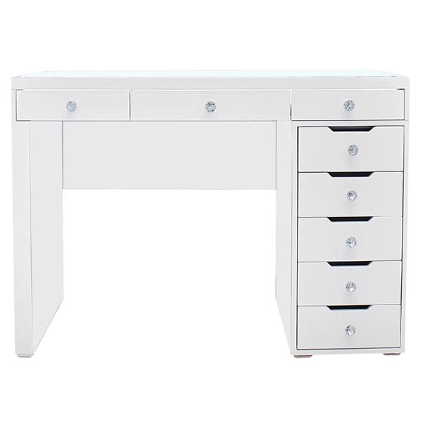 Dasara White 8 Drawer Makeup Vanity