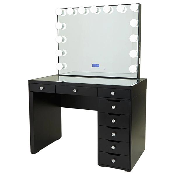 Dasara Black 8 Drawer Makeup Vanity