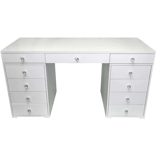 Munoz White 11 Drawer Makeup Vanity