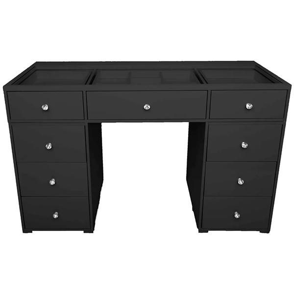 Munoz Black 9 Drawer Makeup Vanity