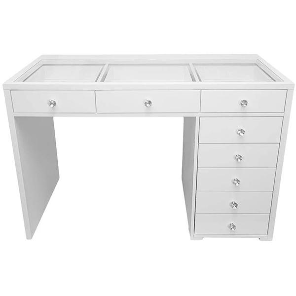 Munoz White 8 Drawer Makeup Vanity