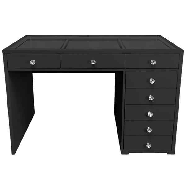 Munoz Black 8 Drawer Makeup Vanity