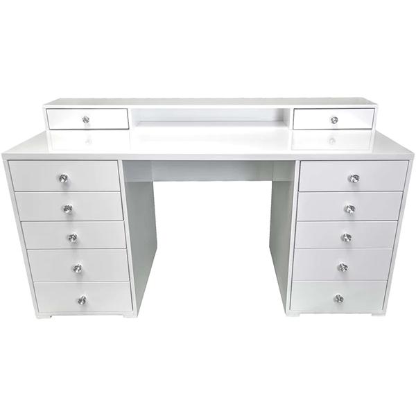 Munoz White 12 Drawer Makeup Vanity