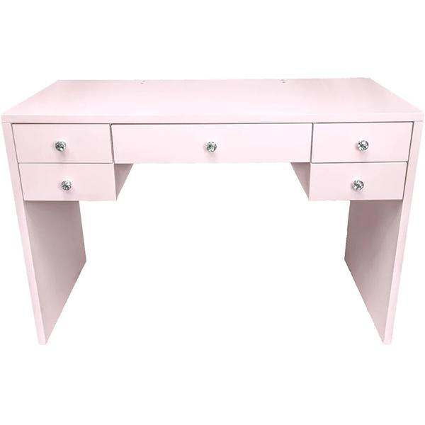 Munoz Pink 5 Drawer Makeup Vanity