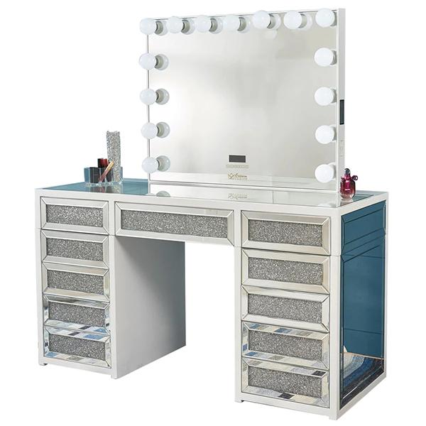 Ortega  11 Drawer Mirrored Makeup Vanity