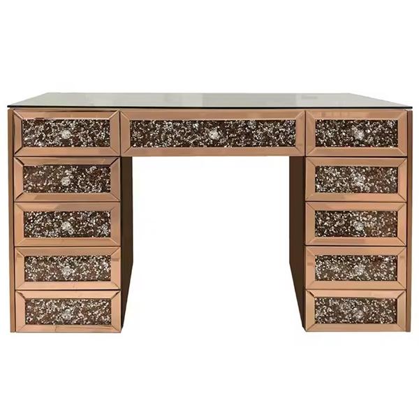 Ortega Rose Gold 11 Drawer Makeup Vanity