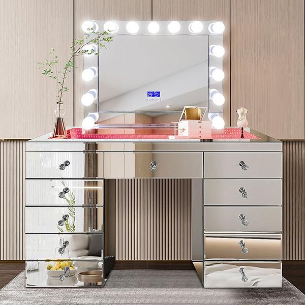 Ramirez Silver 11 Drawer Makeup Vanity