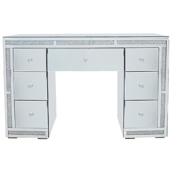 Raquel Silver 7 Drawer Mirrored Vanity