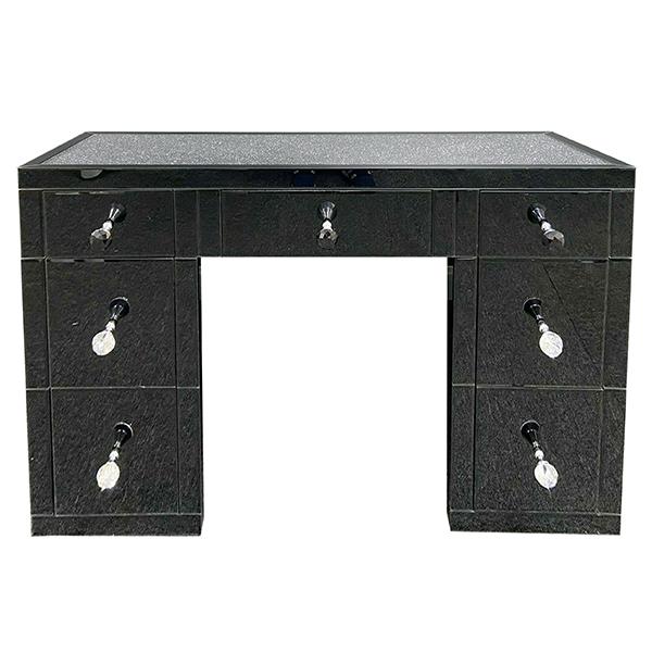 Gloria Black 7 Drawer Makeup Vanity