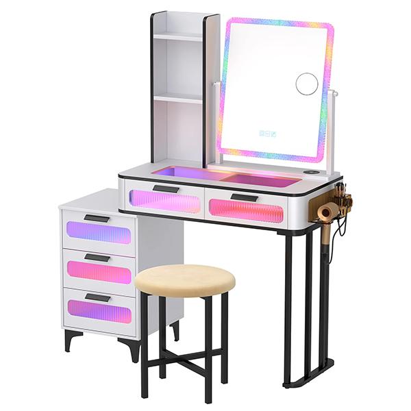 Columbia White Makeup Vanity Station