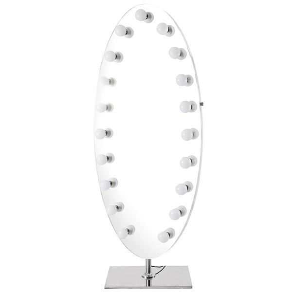 Boston LED Oval Standing Mirror with Bulb