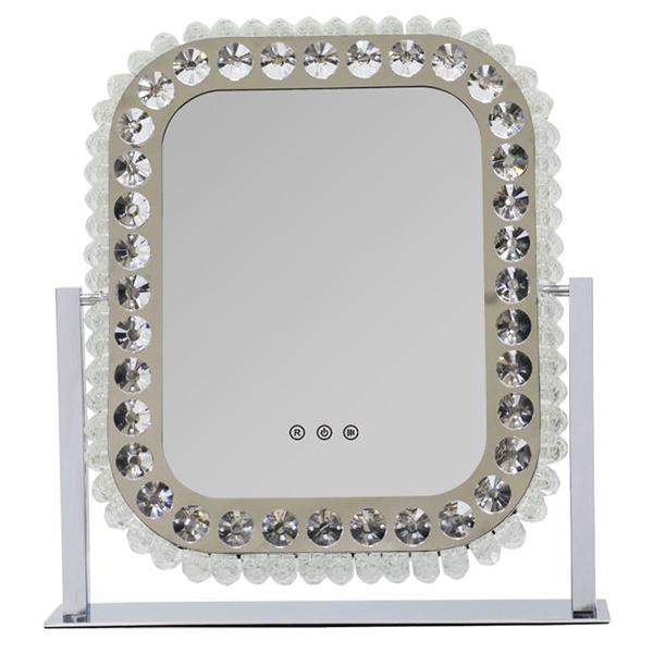 Erik Rectangluar LED Crystal Vanity Mirror