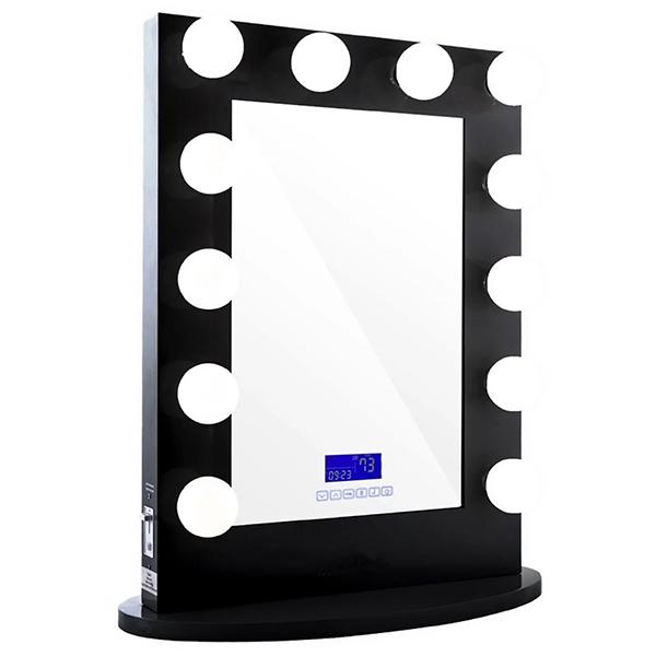 Ferris Black Vertical LED Makeup Mirror