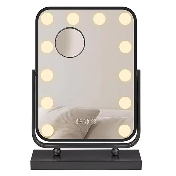 Armstrong Rectangular LED Makeup Mirror with Bulbs