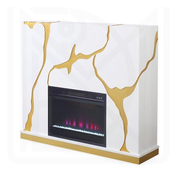 Abigail Fireplace - Gold